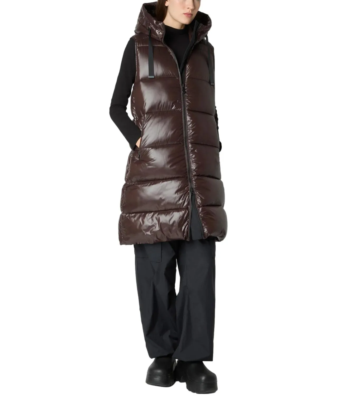 SAVE THE DUCK Save The Duck Gilet Iria Marrone Donna