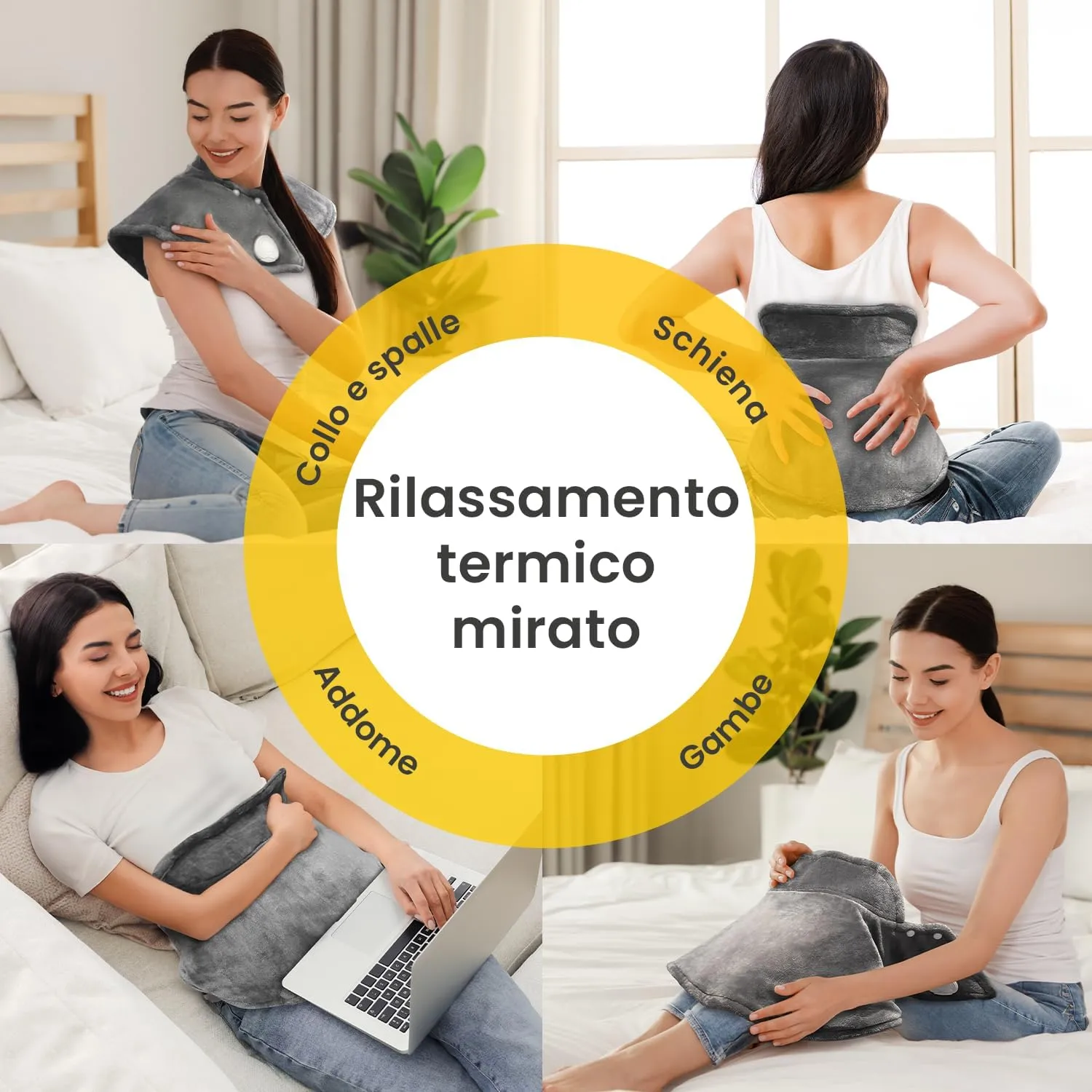 Scalda spalle elettrico rilassante in pile
