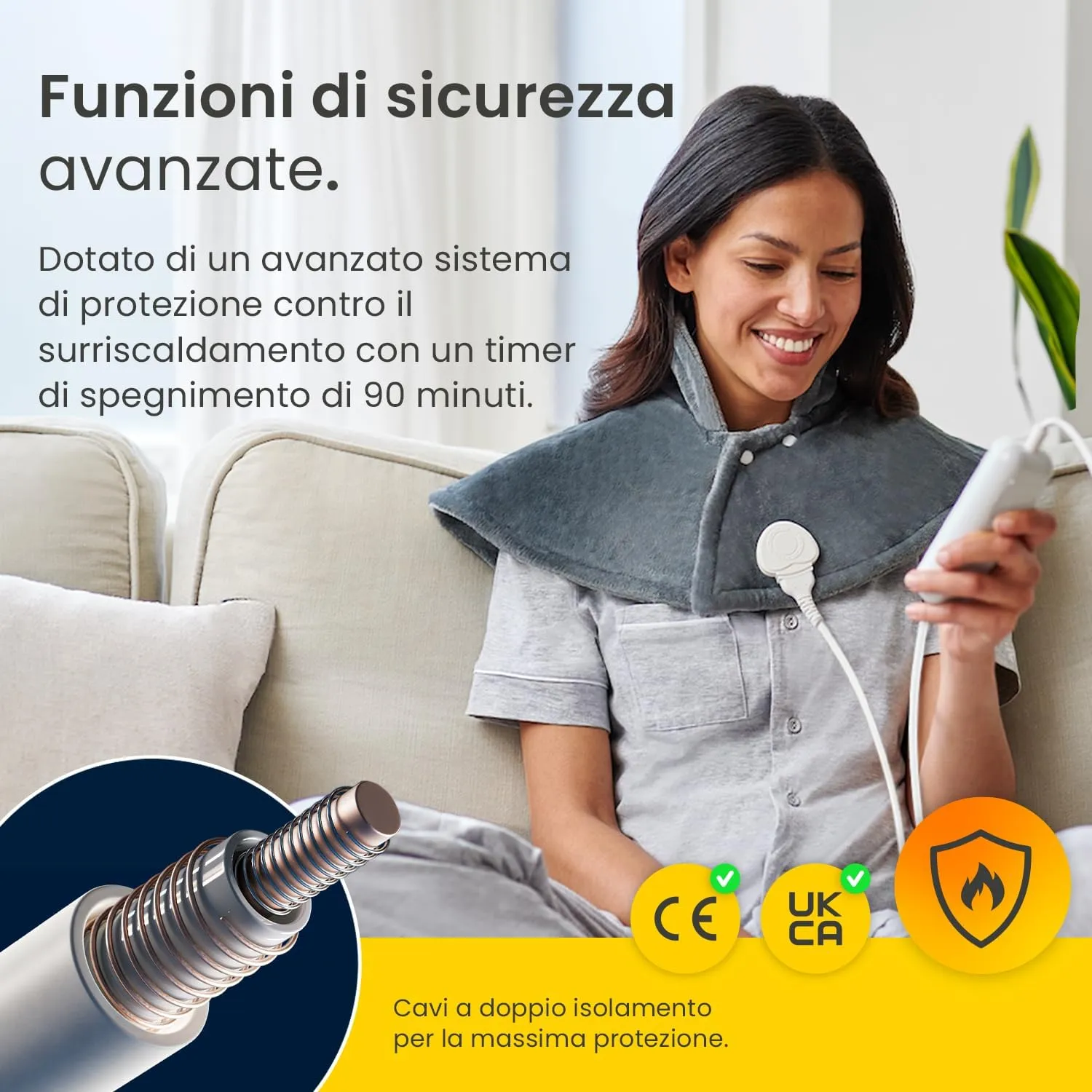Scalda spalle elettrico rilassante in pile