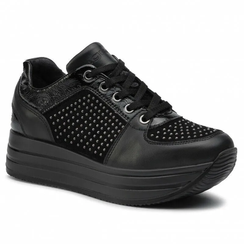 Scarpe da donna IGI&CO - Art. 4146700 sneakers con zeppa nero casual