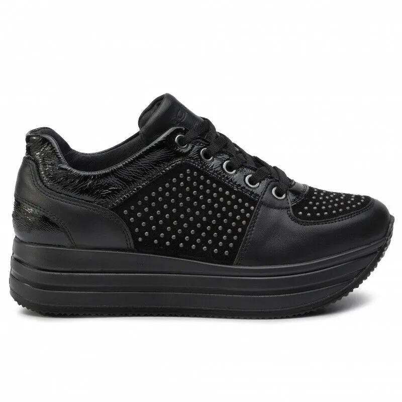 Scarpe da donna IGI&CO - Art. 4146700 sneakers con zeppa nero casual