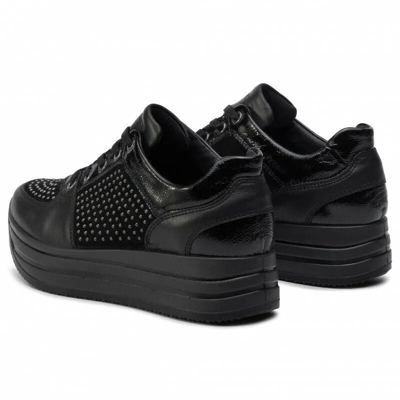 Scarpe da donna IGI&CO - Art. 4146700 sneakers con zeppa nero casual