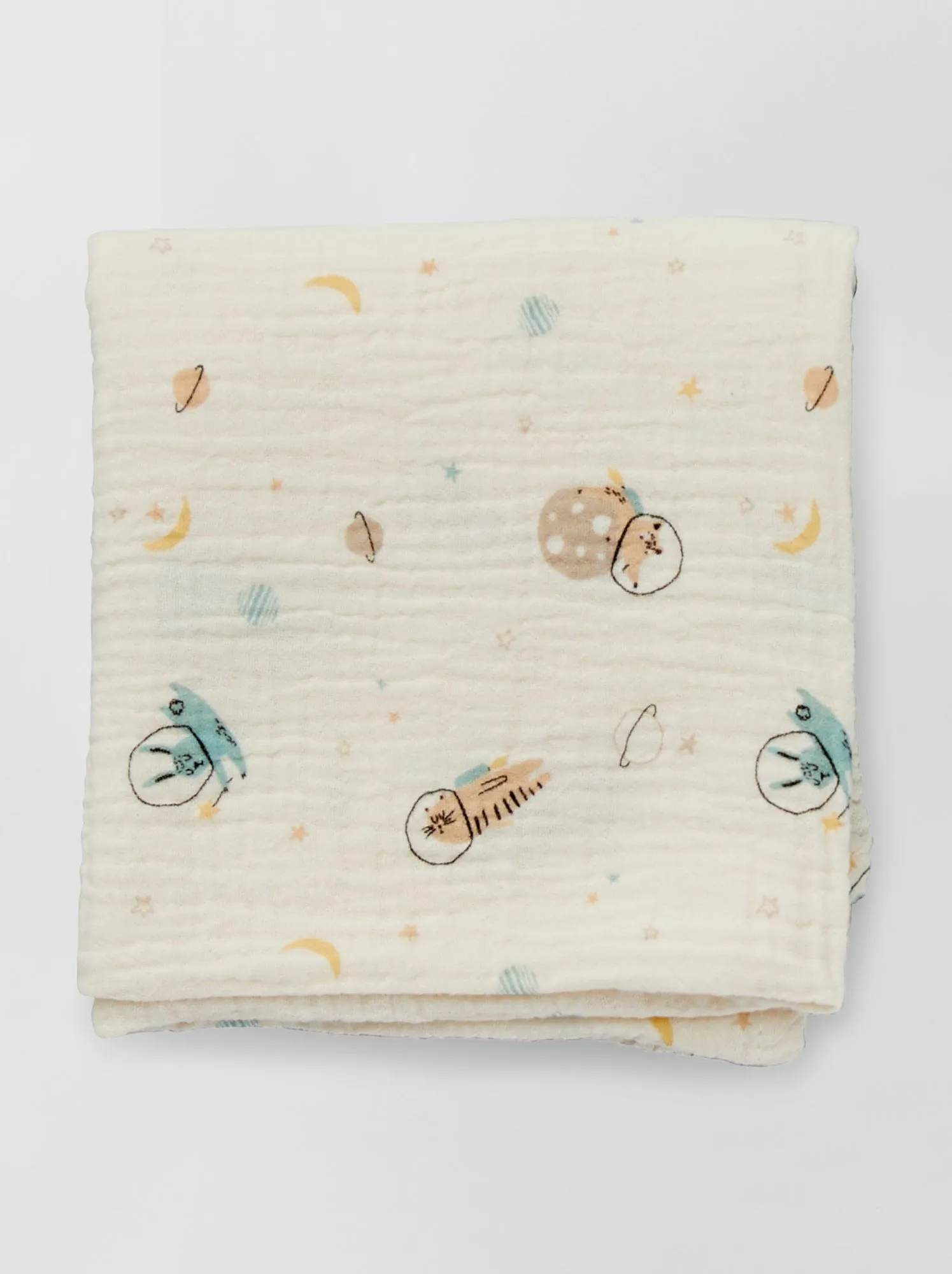 Set di 3 copertine in garza di cotone - BEIGE