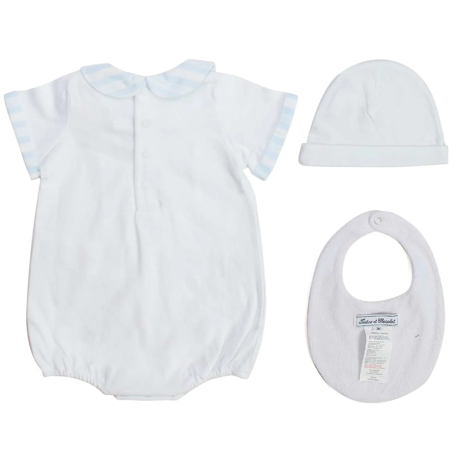 Set Tutina Bianca E Celeste Neonato