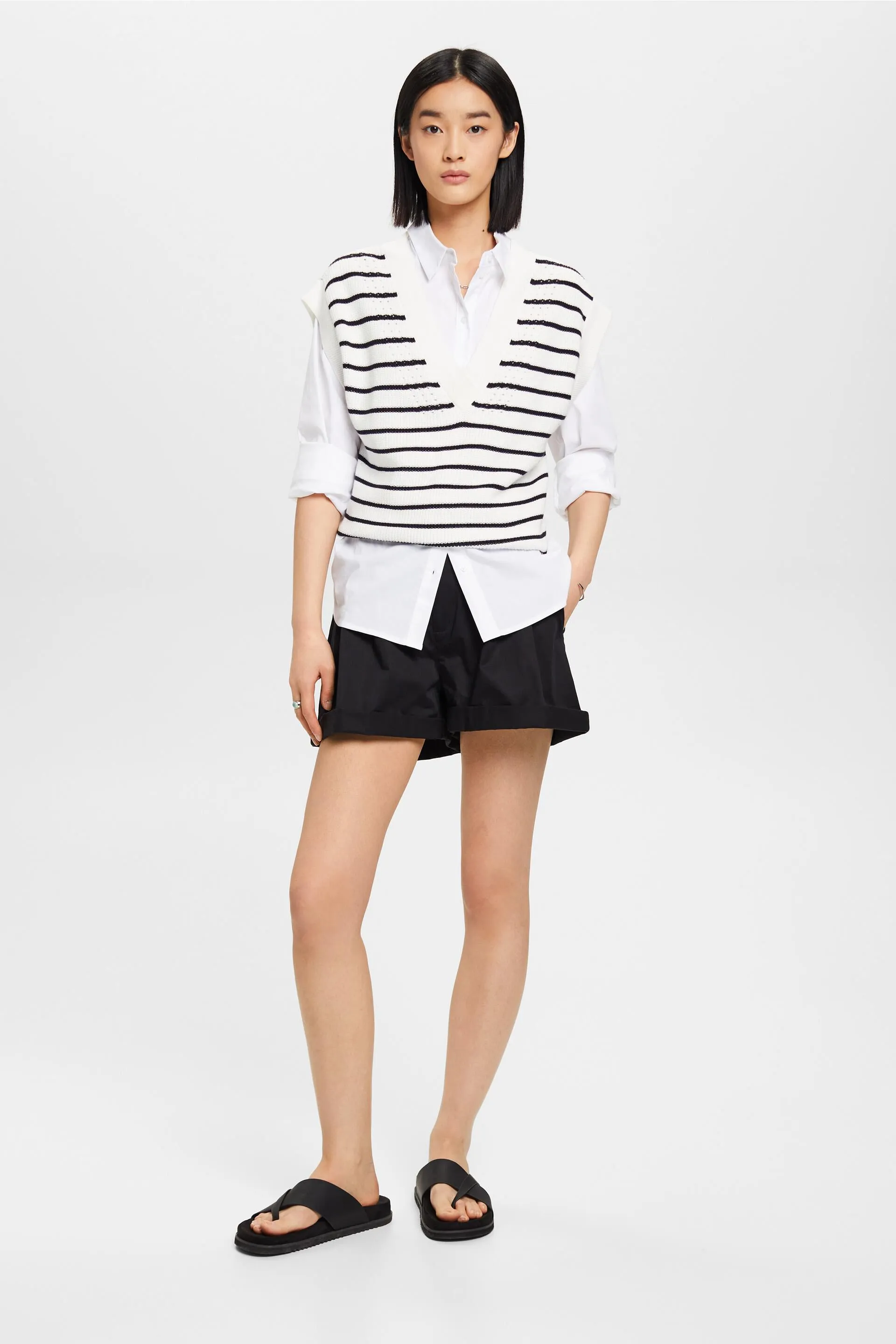 Shorts lavati in raso