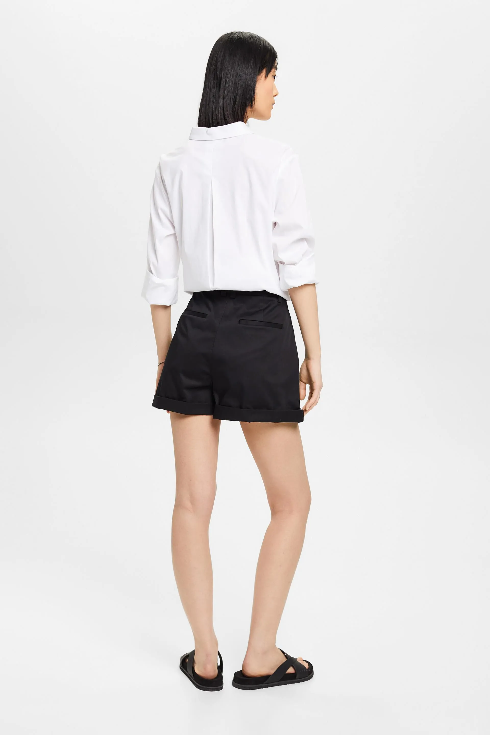 Shorts lavati in raso