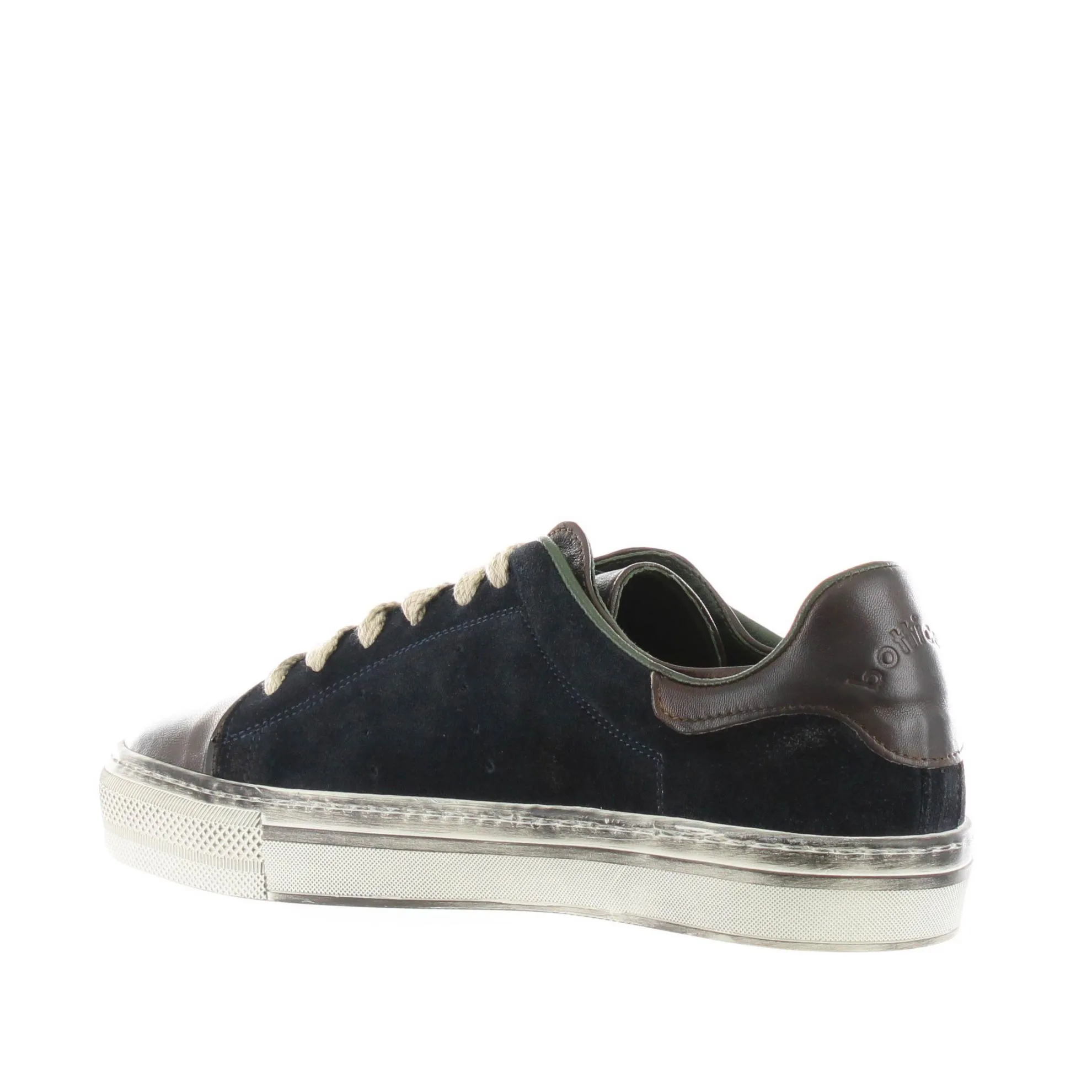 Sneaker in camoscio e pelle