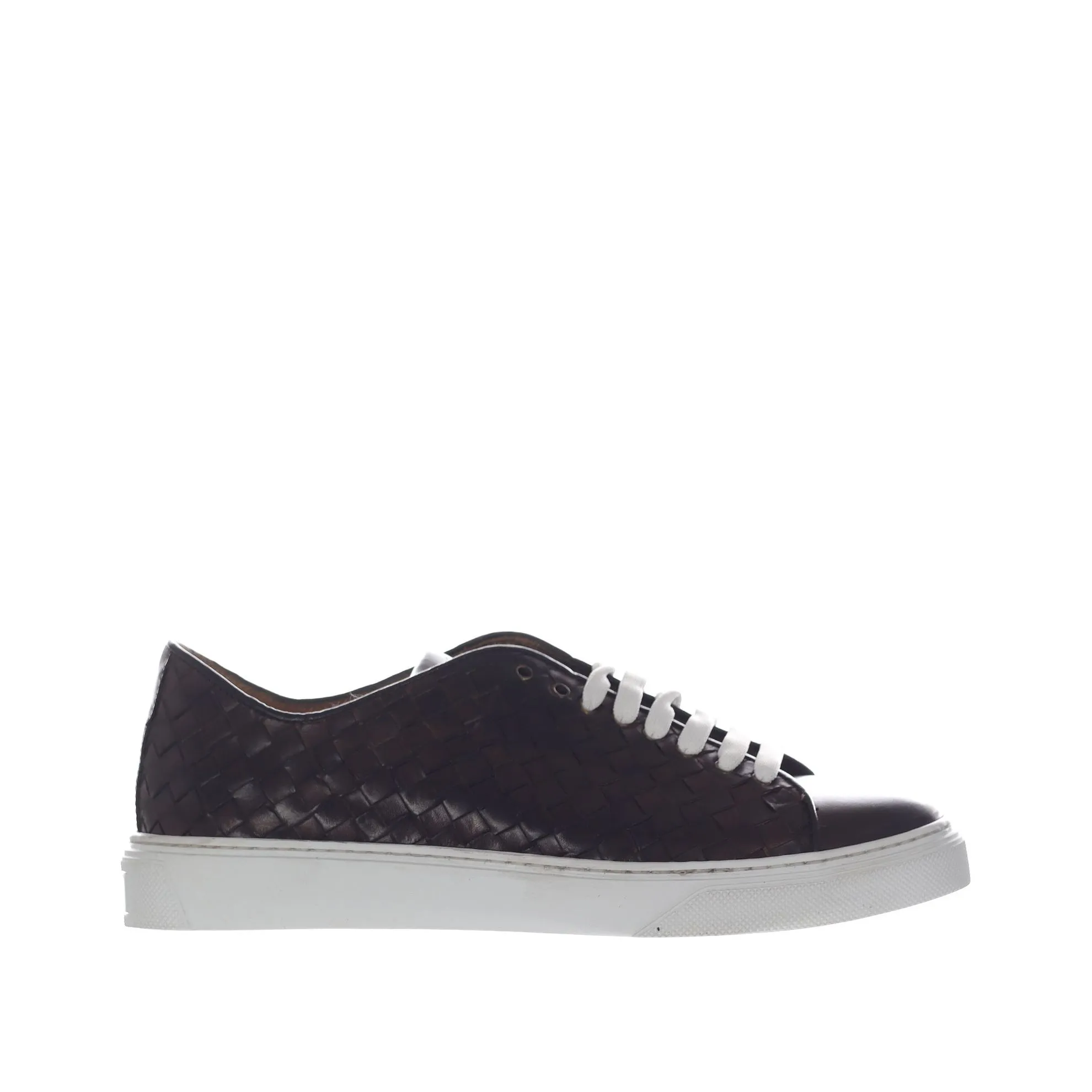 Sneaker in pelle intrecciata