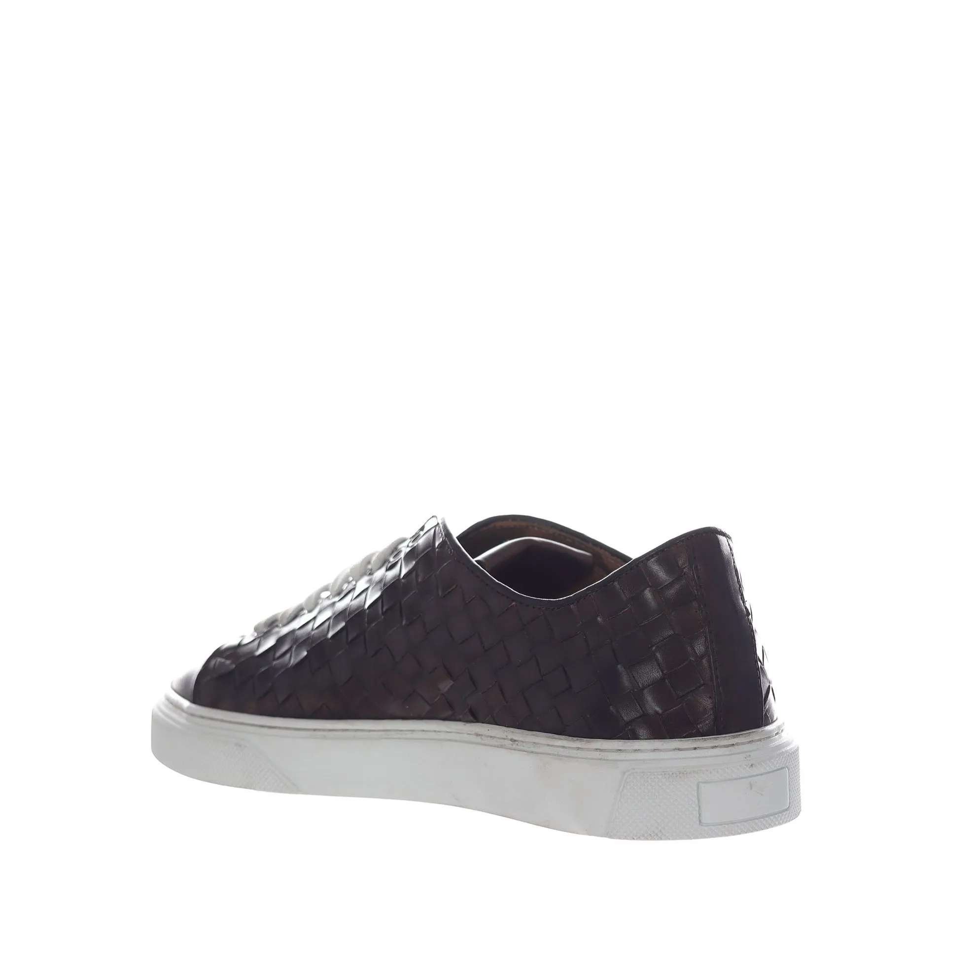 Sneaker in pelle intrecciata