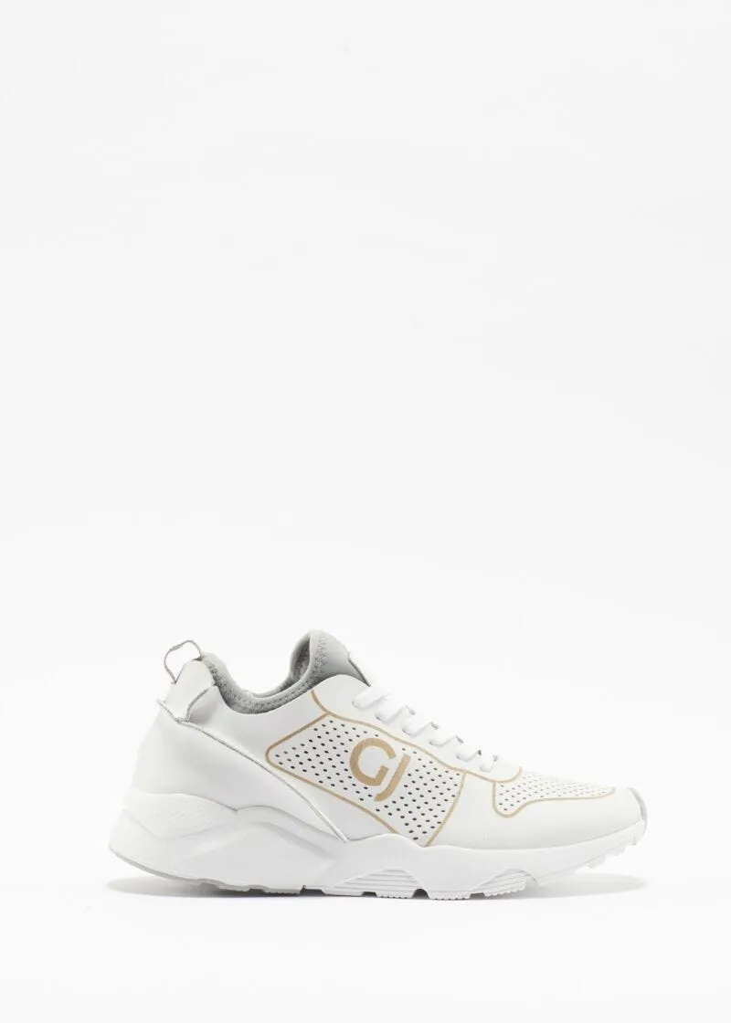 Sneaker in pelle microforata