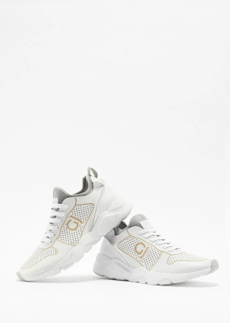 Sneaker in pelle microforata