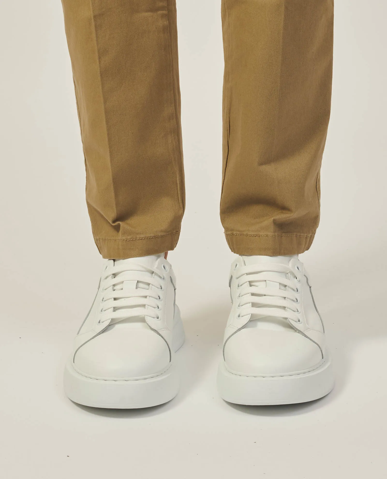Sneakers uomo Exton in pelle con logo laterale
