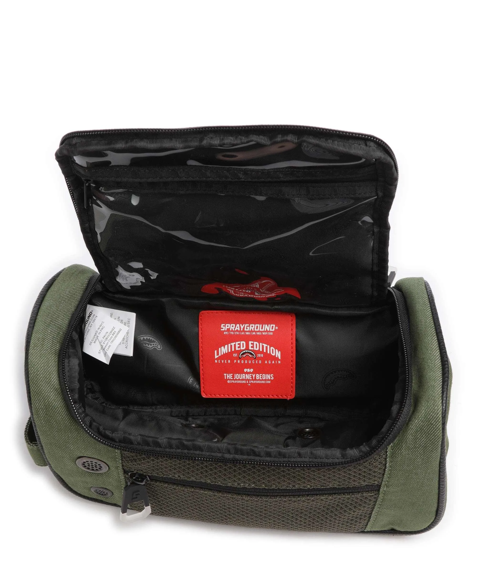  Sprayground Special Ops Mach Borsa da toilette verde 26 cm  