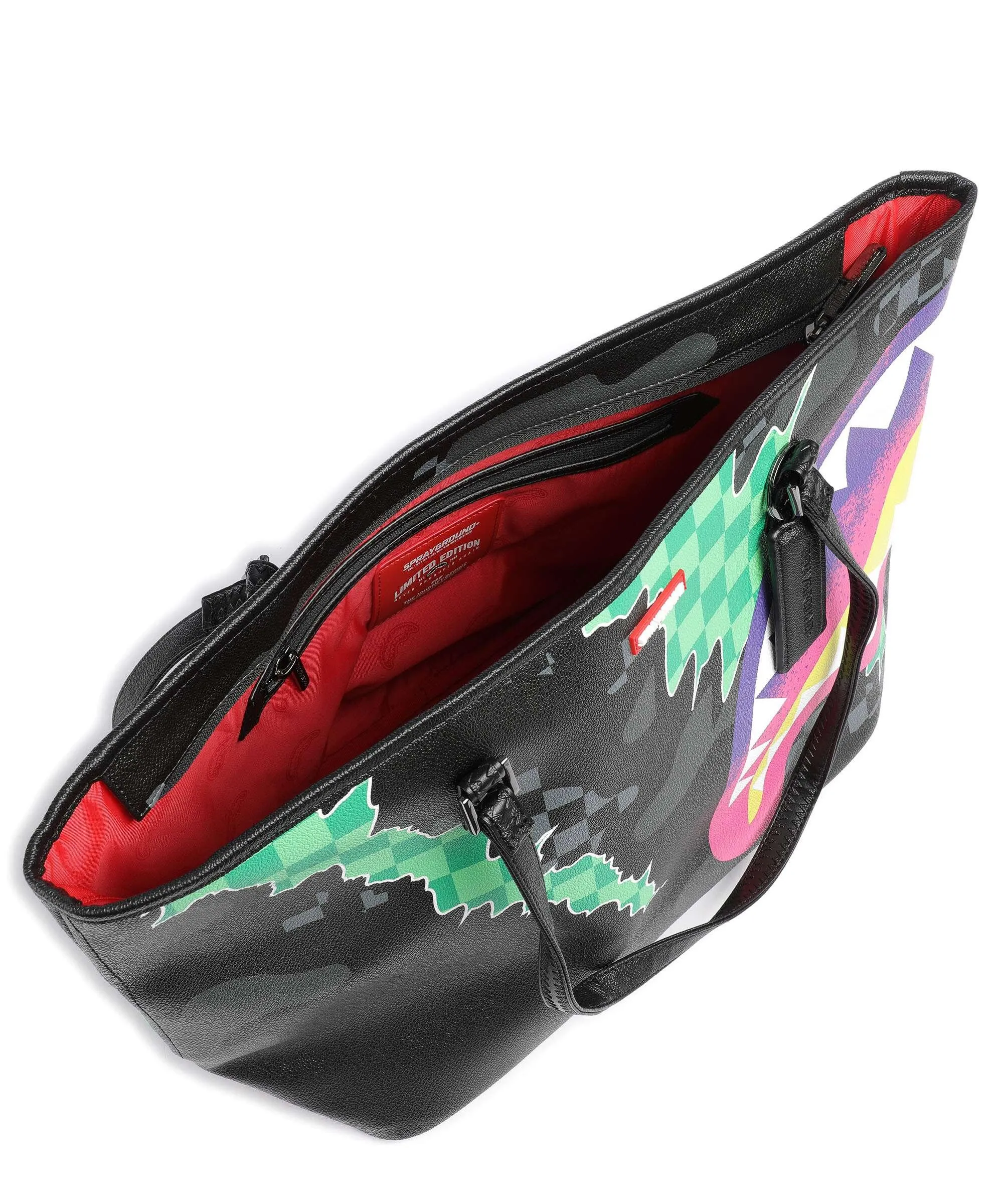  Sprayground Wtf 2 Wildone Borsa shopper plastica nero  