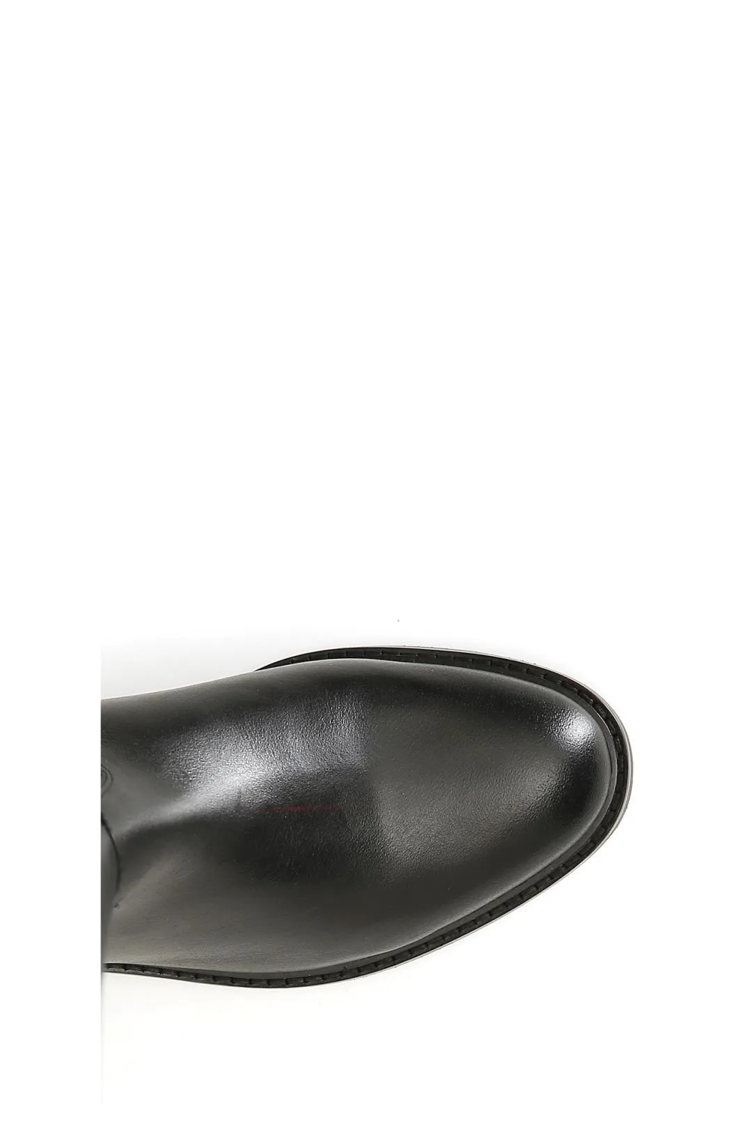stivale in pelle e lycra nero