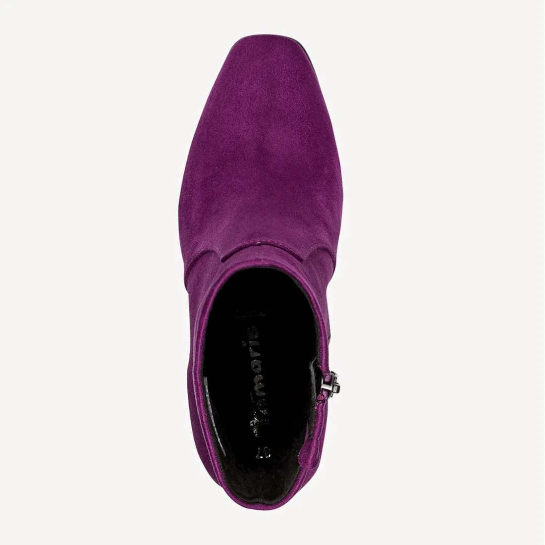 Stivaletto vegano Tamaris viola con tacco alto