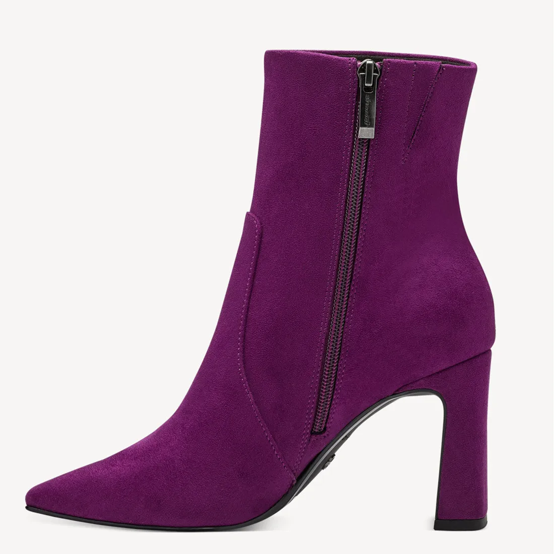 Stivaletto vegano Tamaris viola con tacco alto