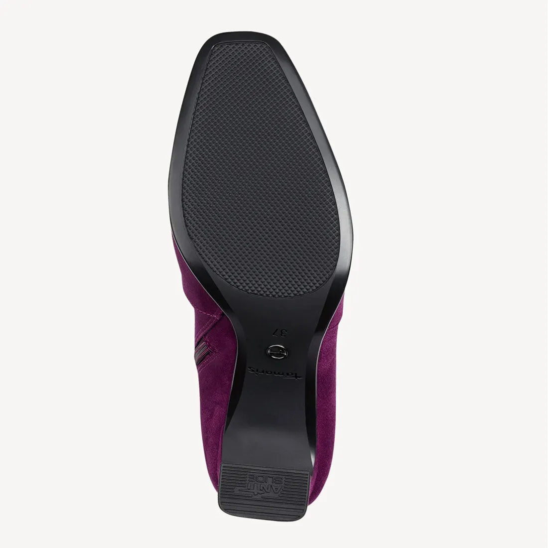 Stivaletto vegano Tamaris viola con tacco alto