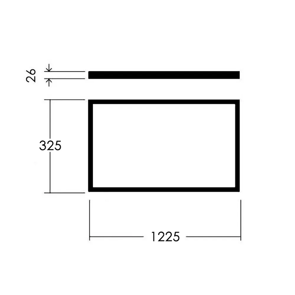 Supporto di fissaggio ad incasso per Pannello Led Rettangolare 120x30cm Cornice bianca M LEDME