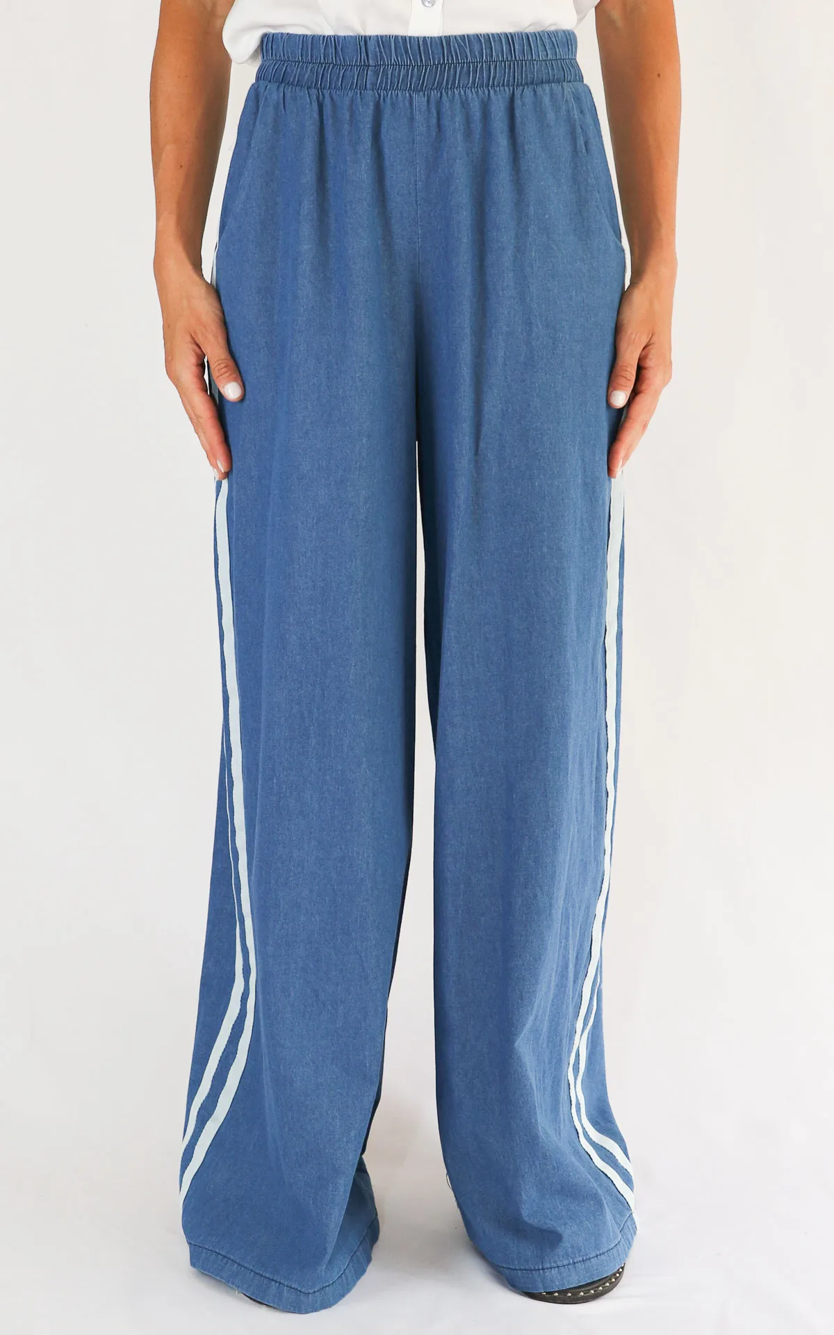 SUSYMIX – Pantalone con bande – JEANS CHAMBRAY