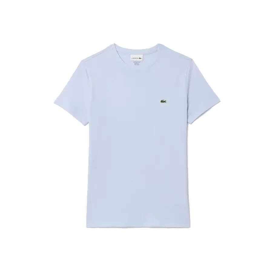 T-SHIRT CELESTE IN JERSEY DI COTONE PIMA