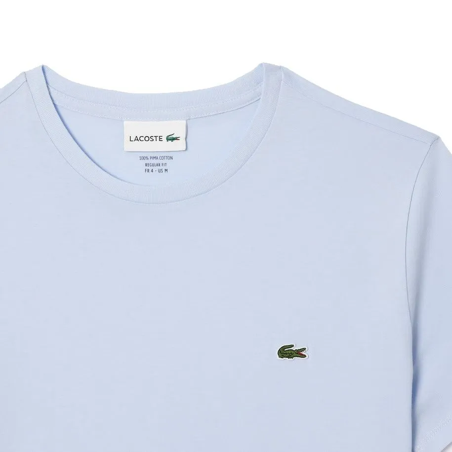 T-SHIRT CELESTE IN JERSEY DI COTONE PIMA