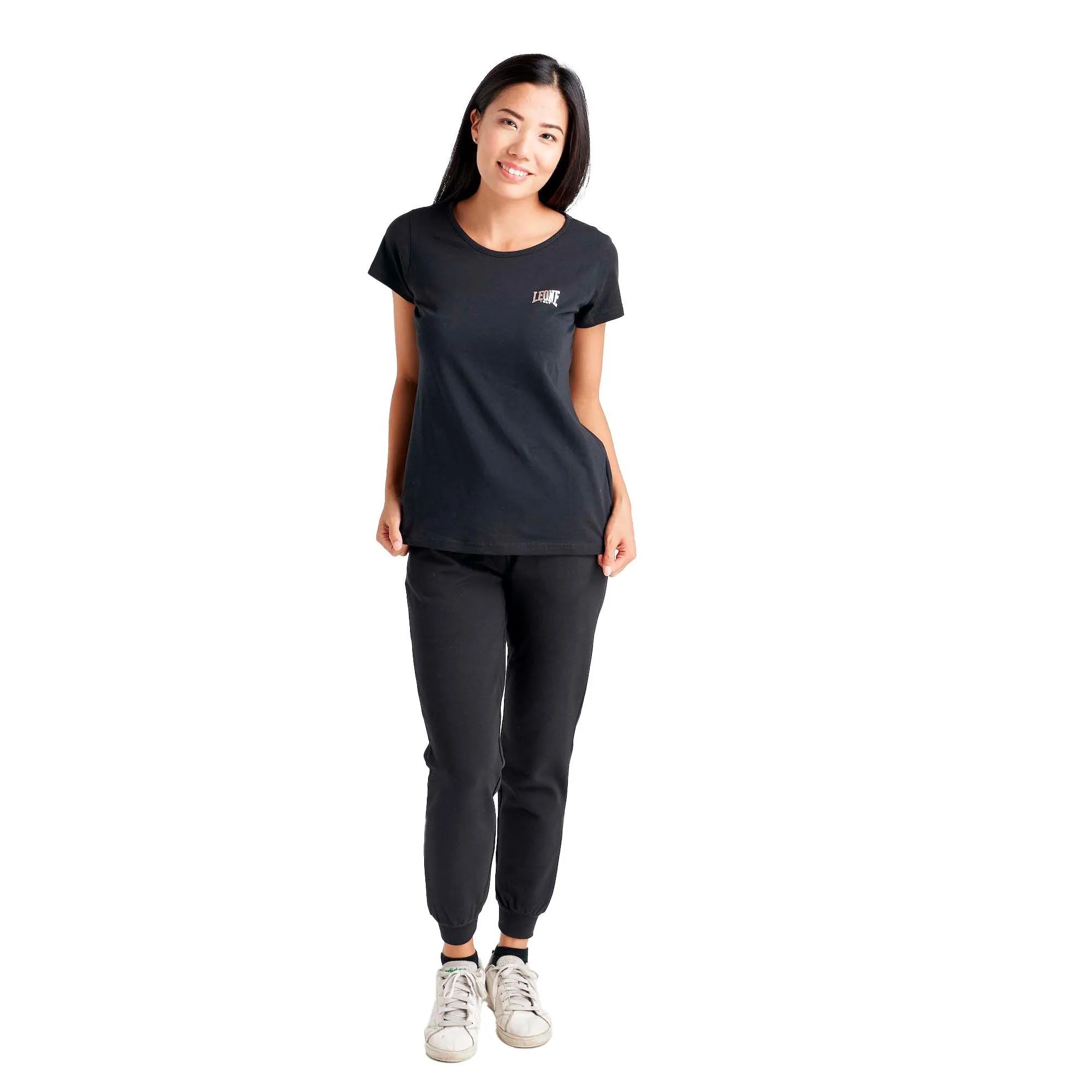 T-shirt logo piccolo donna con maniche corte Basic