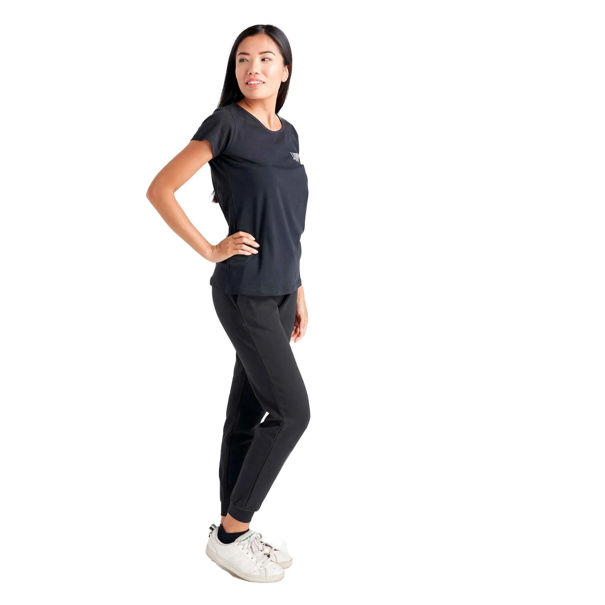 T-shirt logo piccolo donna con maniche corte Basic