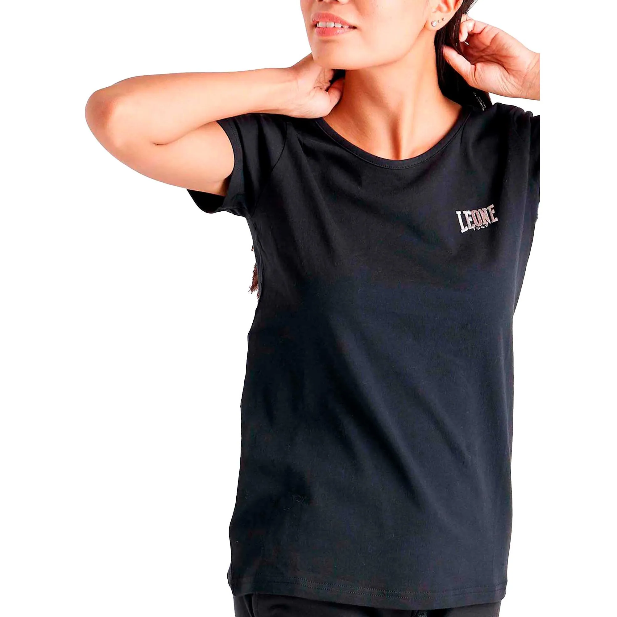 T-shirt logo piccolo donna con maniche corte Basic