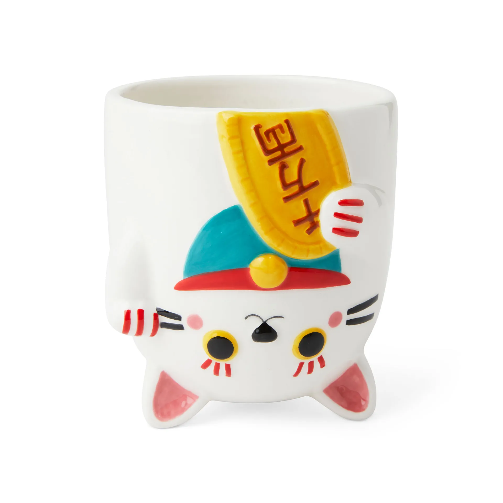 Tazza Sottosopra In Ceramica Gatto Maneki Neko