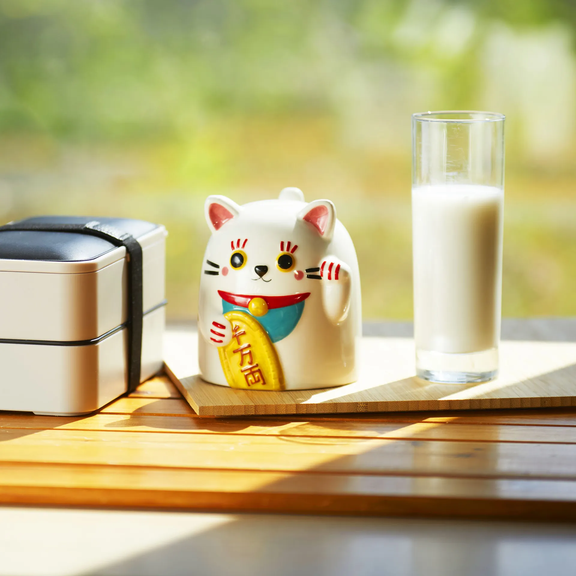 Tazza Sottosopra In Ceramica Gatto Maneki Neko