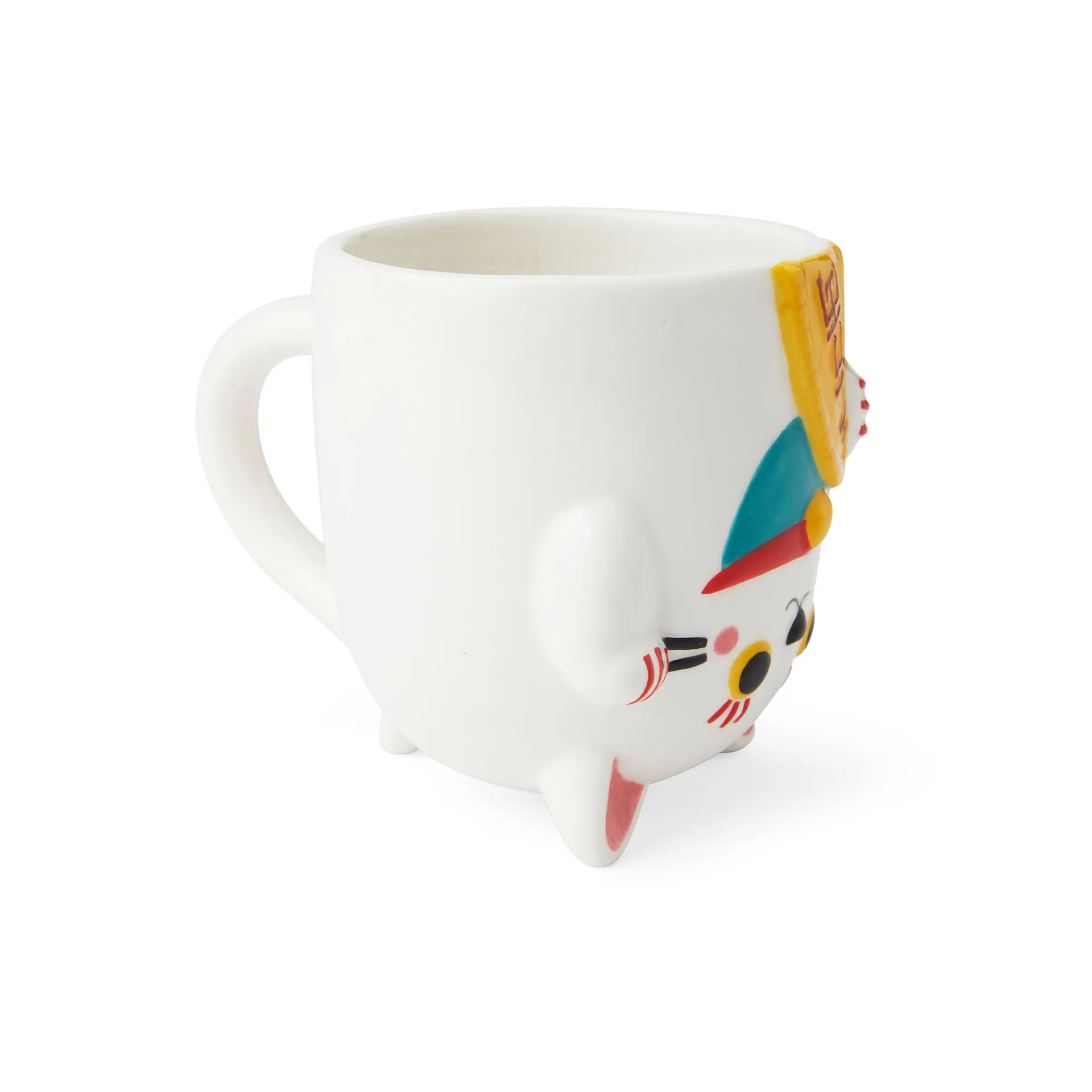 Tazza Sottosopra In Ceramica Gatto Maneki Neko