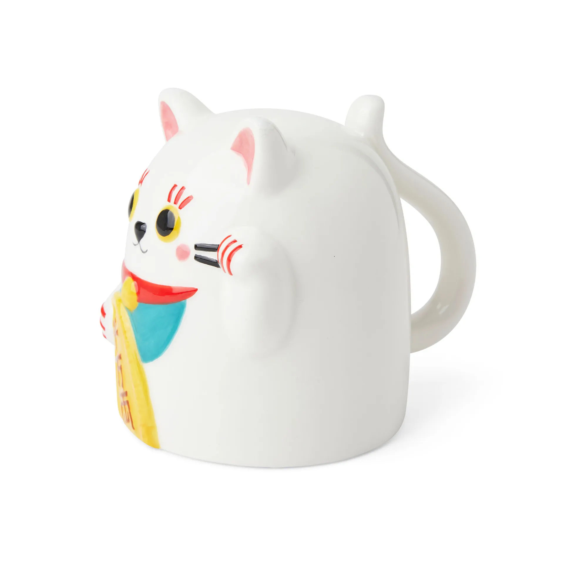 Tazza Sottosopra In Ceramica Gatto Maneki Neko