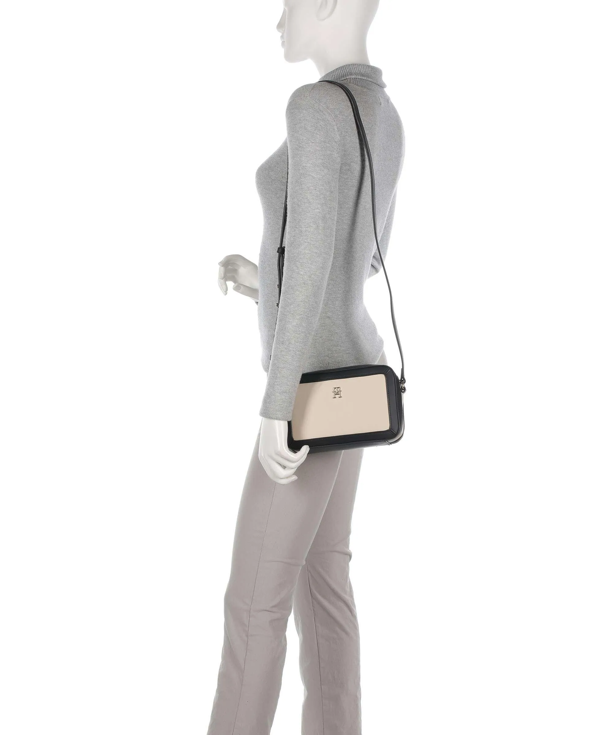  Tommy Hilfiger TH Essential Borsa a tracolla poliestere avorio  