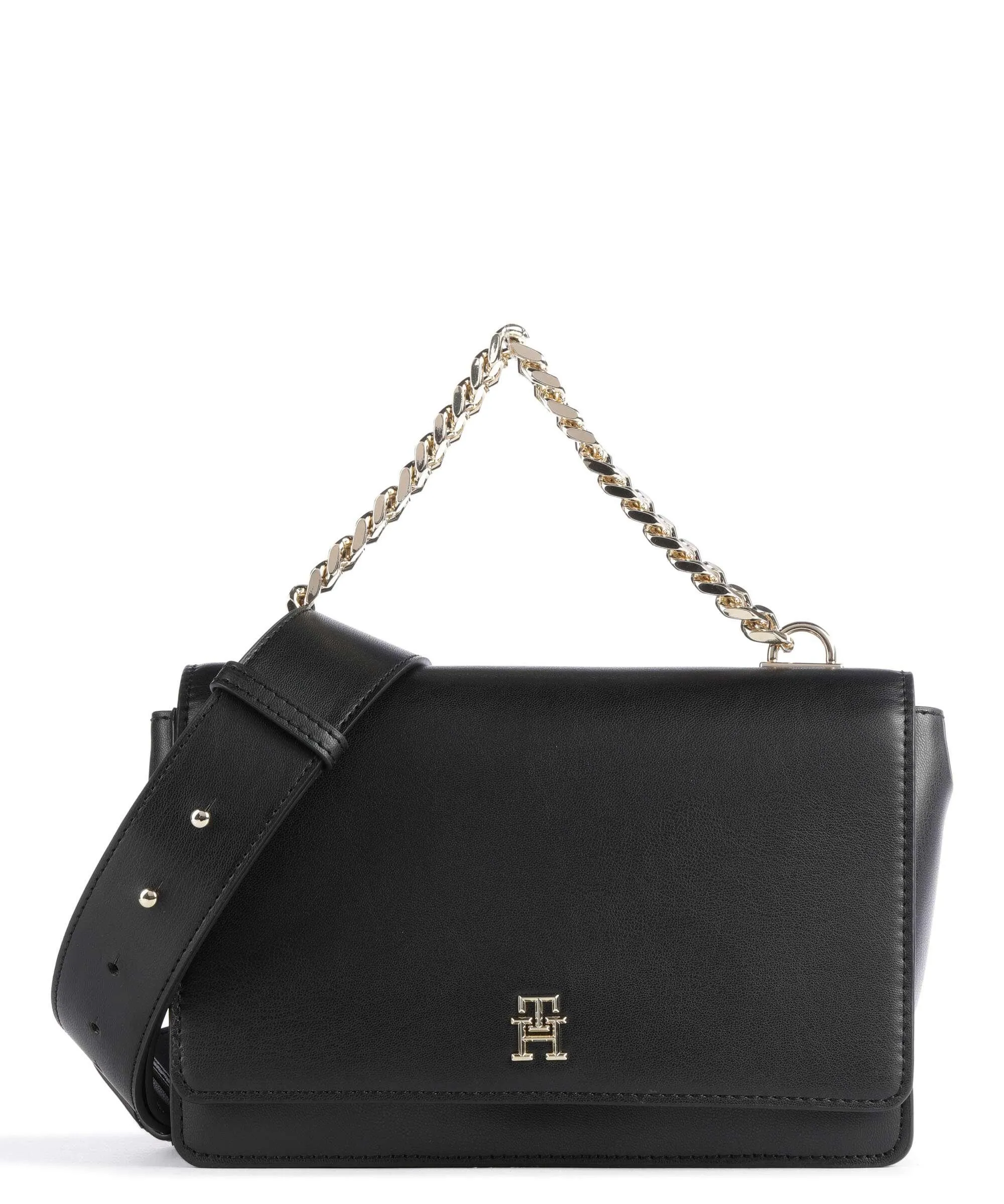  Tommy Hilfiger TH Refined Borsa a tracolla pelle sintetica nero  
