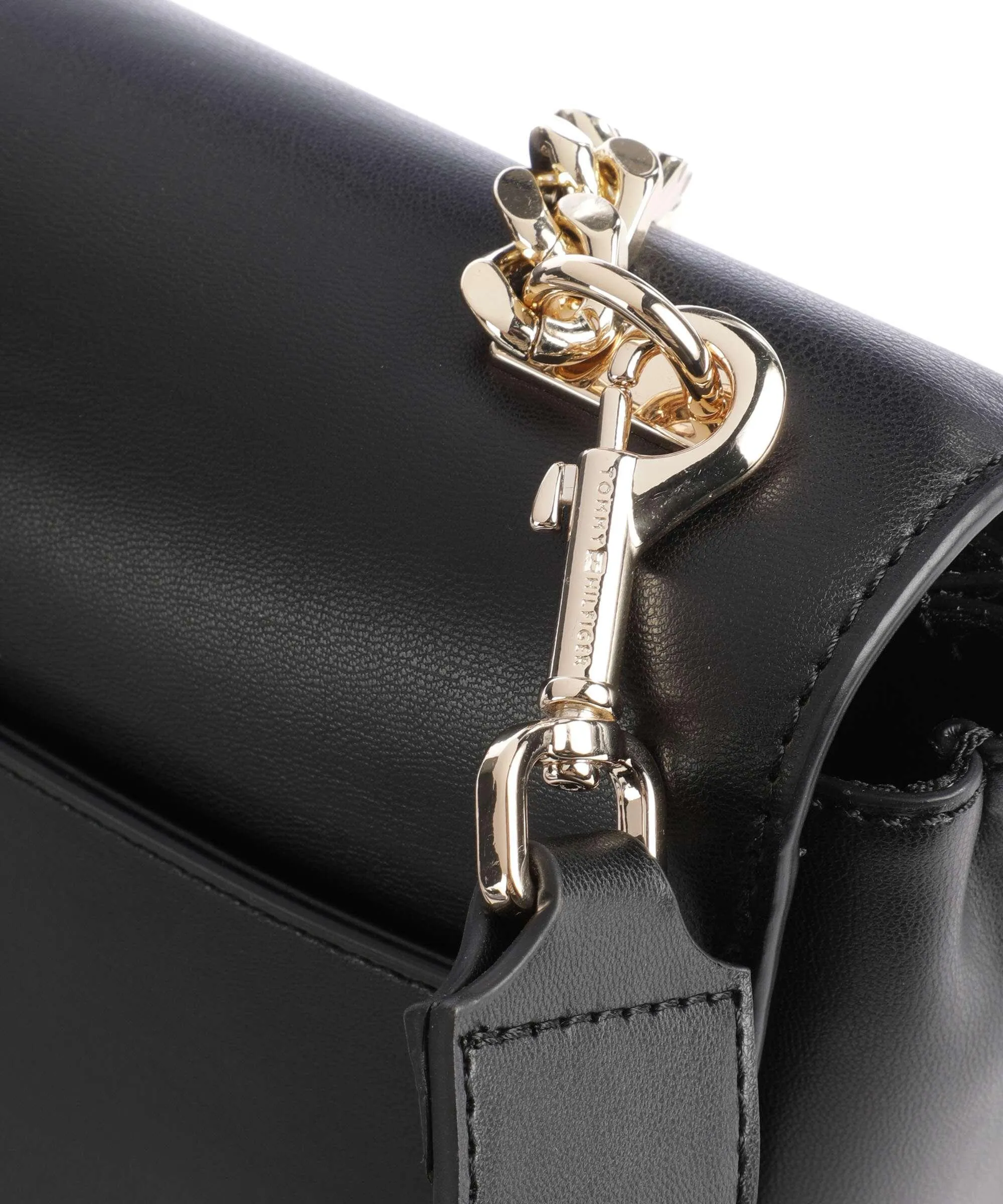  Tommy Hilfiger TH Refined Borsa a tracolla pelle sintetica nero  