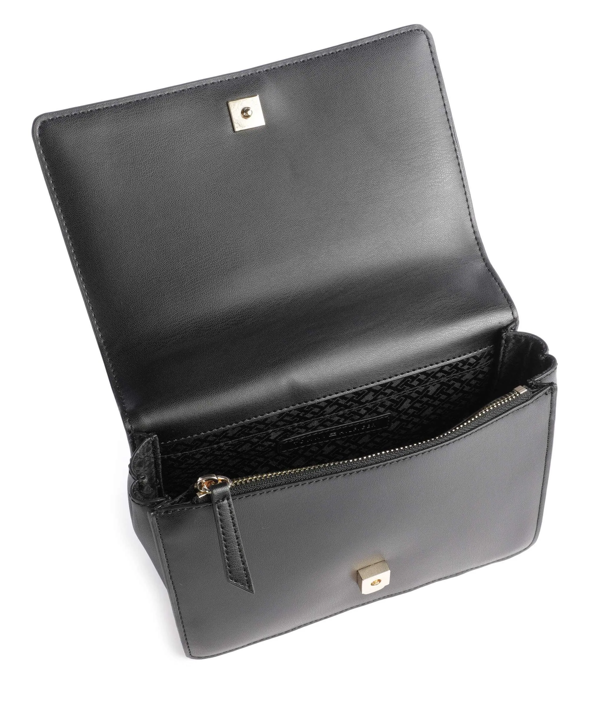  Tommy Hilfiger TH Refined Borsa a tracolla pelle sintetica nero  