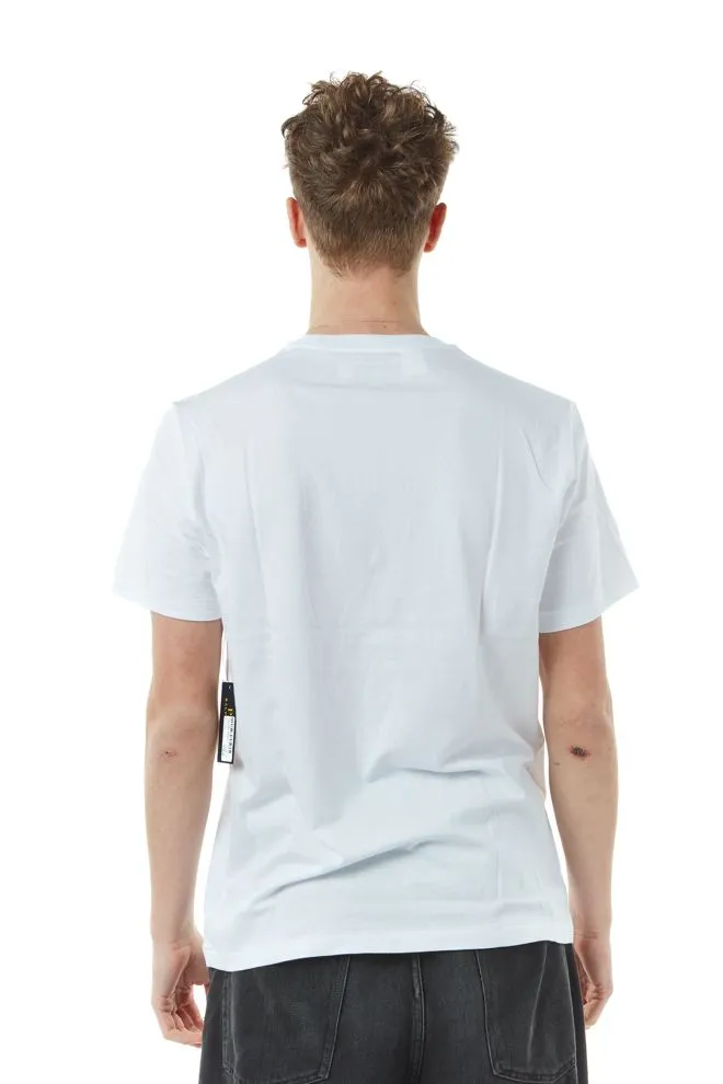 tshirt label uomo bianco
