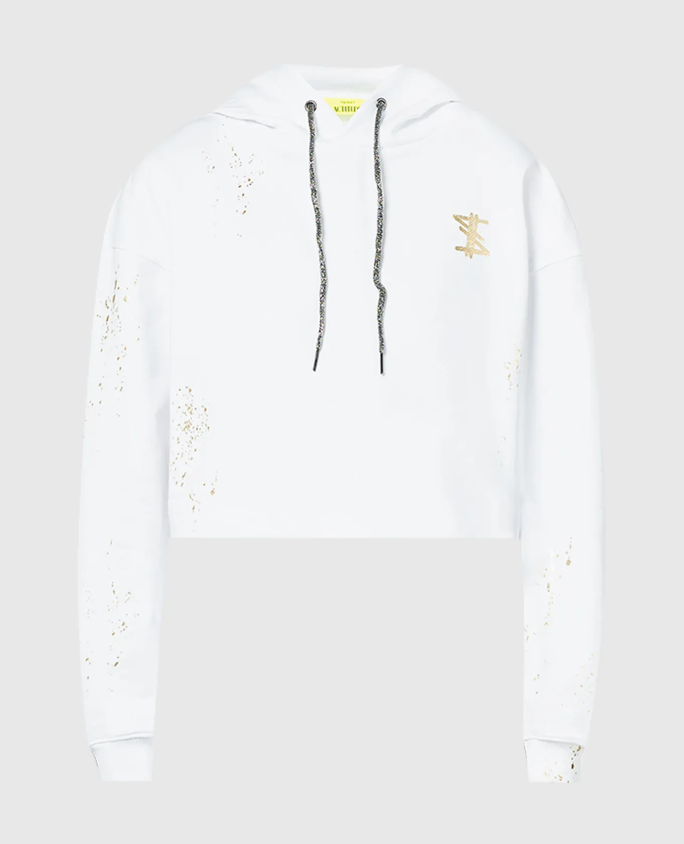 Twinset Actitude Felpa con cappuccio bianca con logo 241AQ2020