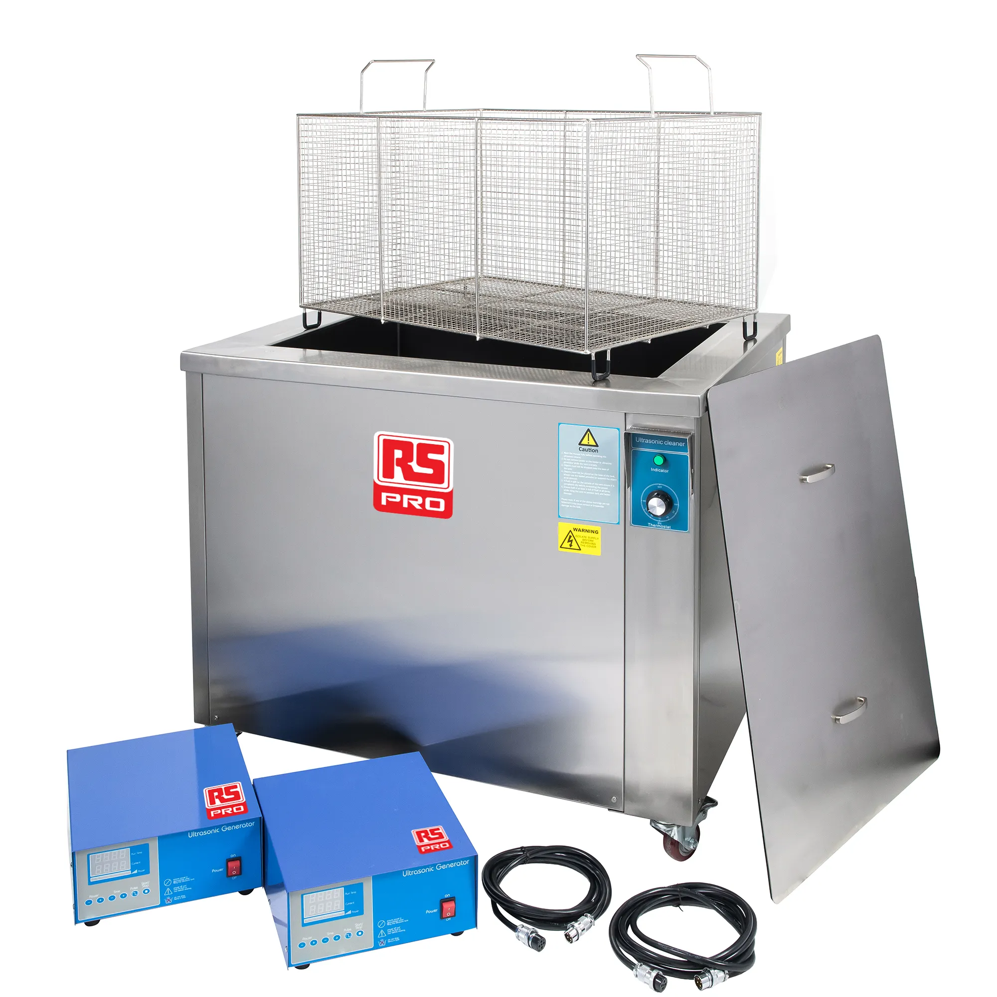Vasca di lavaggio a ultrasuoni RS PRO 288L, 288L, 6000W