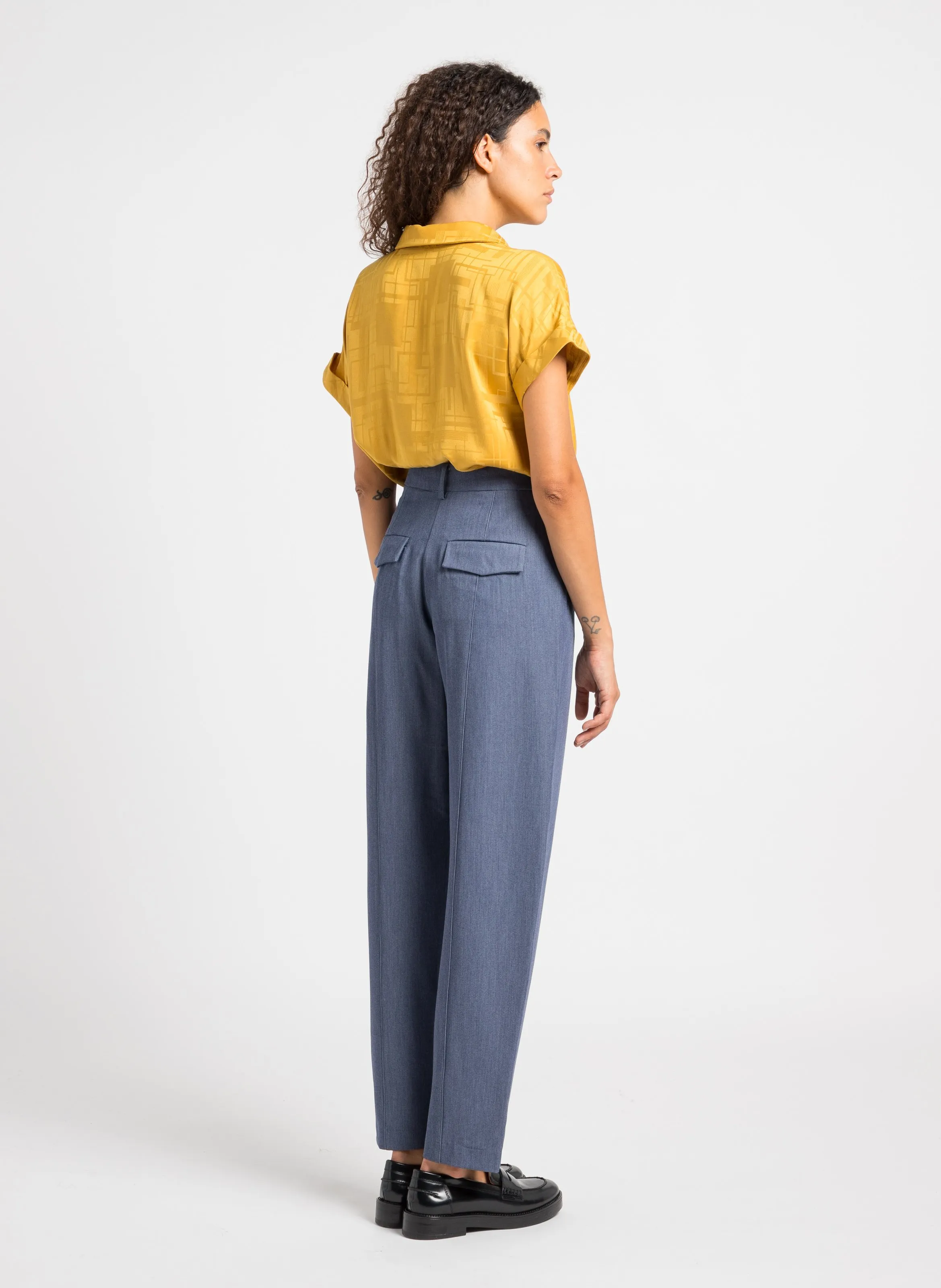  VILA   MIEL - Camicia collo classico dritta | Giallo