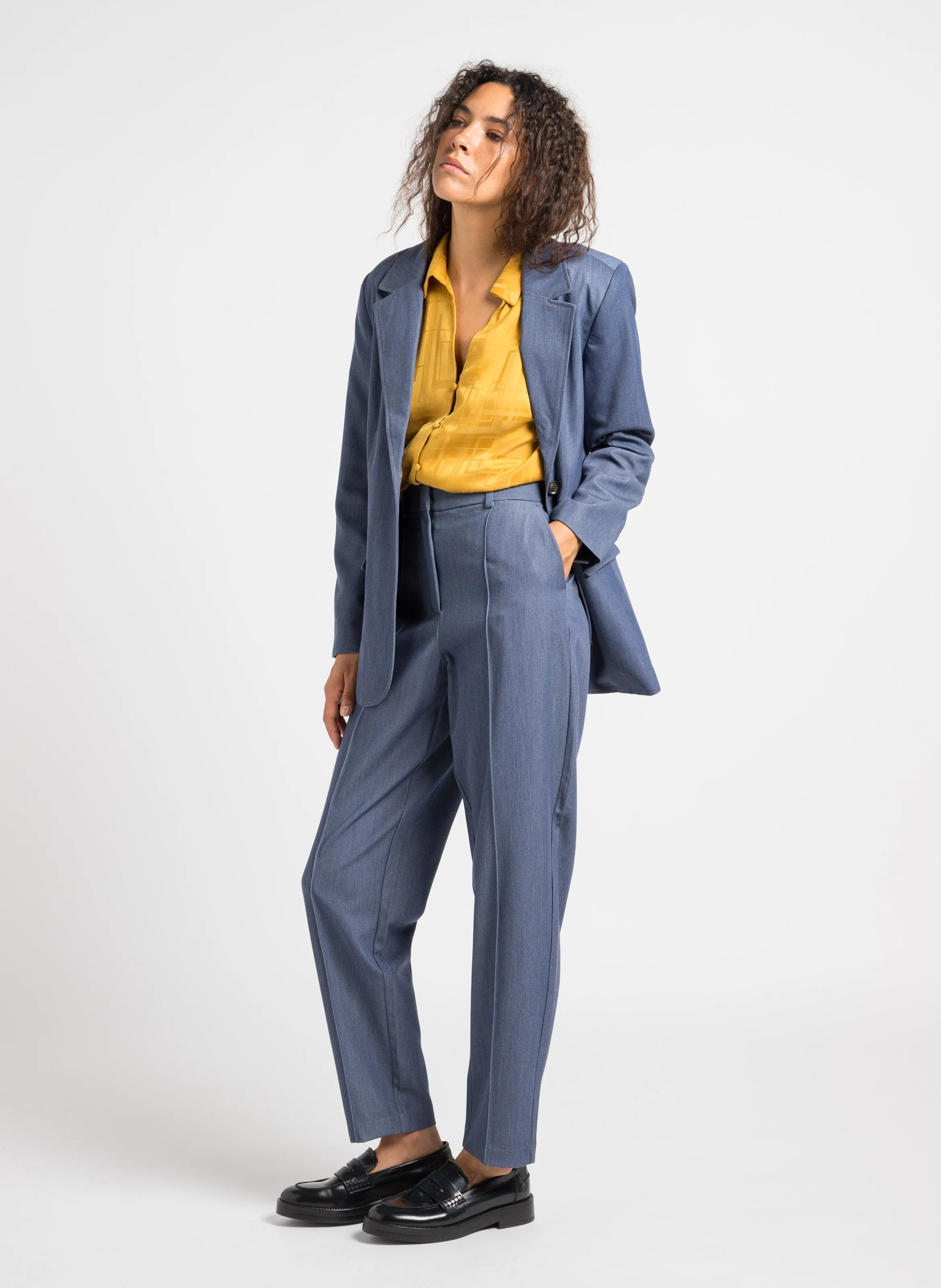  VILA   MIEL - Camicia collo classico dritta | Giallo
