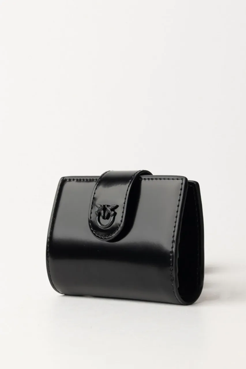 Wallet in pelle lucida NERO LIMOUSINE BLOCK COLOR