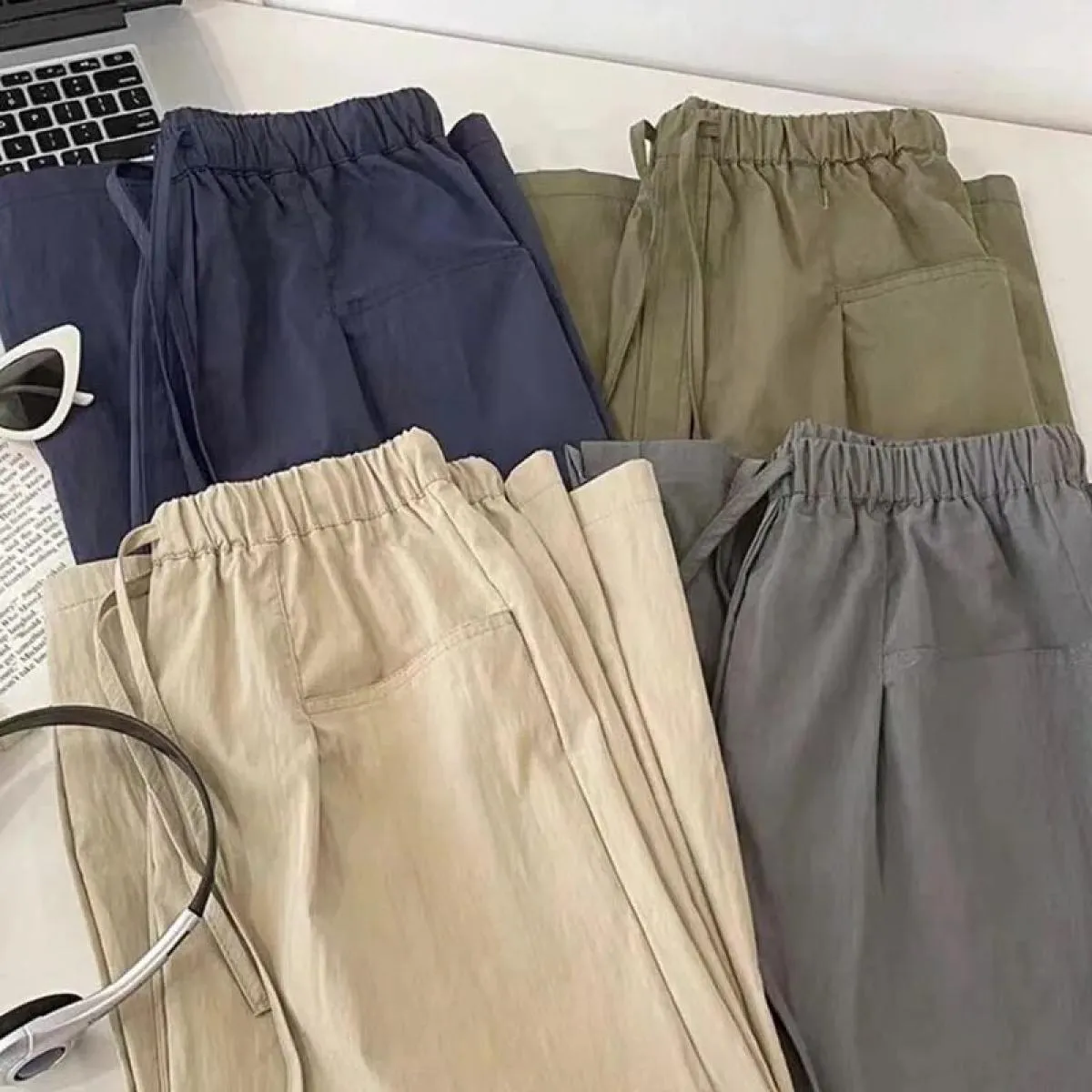 Xpqbb Vintage Streetwear Cargo Gonne Donna Estate 2023 Nuovo All Match Gonna lunga a vita alta Donna  Coulisse Midi Sk